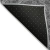 Gray Charcoal And Silver Geometric Washable Indoor Outdoor Area Rug - 4 of 4
