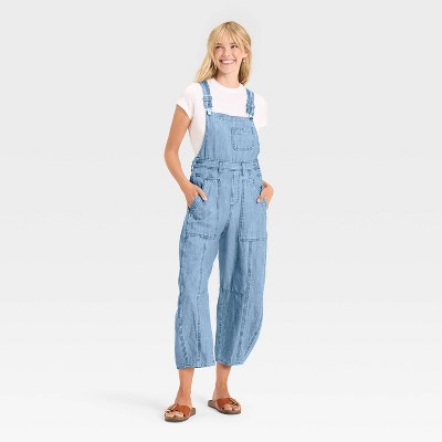 Women's Denim Utility Overalls - Universal Thread™ Medium Wash