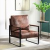 NixBex Mid Century Modern Accent Chair with Durable Square Metal Frame Armchair Comfy Chair for Living Room, Bedroom, Home Office - 2 of 4