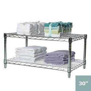 Shelving.com Chrome Wire Shelving with 2 Tier Shelves - - 1 of 3