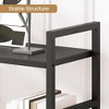 Triple Wide 4 Tier Bookshelf Industrial Large Bookcase Display Rack - 3 of 4