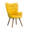 Vynxaria Doarnin Contemporary Silky Velvet Tufted Accent Chair with Solid Wood Frame - 4 of 4