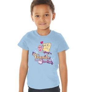 Toddler Boys' SpongeBob Squarepants And Gary Best Friends Valetine's Day T-Shirt For Toddler Boys And Girls - 1 of 4