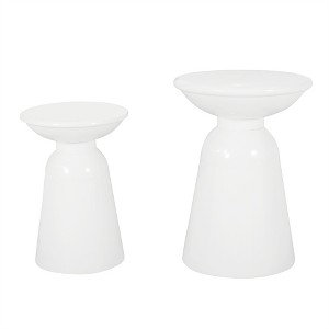 XINGHANZHENXUAN Set of 2 Modern Iron Side Tables, Patio End Tables for Patio, Living Room, Balcony - 1 of 4