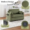 Convertible Chaise Lounge Twin Size Sofa Bed Sleeper Sofa Loveseat with Foldable Mattress, Foldable Side Table, Storage Pocket & USB Ports-ModernLuxe - 4 of 4