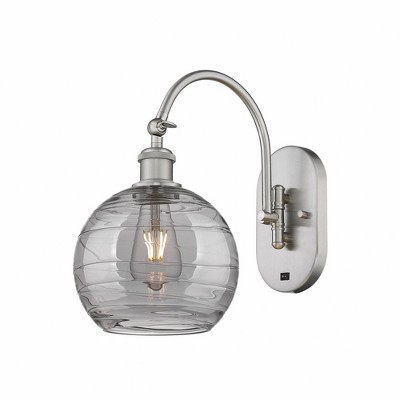 Athens Deco Swirl - 1 Light Arm Swivels Side to Side Wall Sconce In Industrial Style-13.38 Inches Tall and 8 Inches Wide