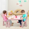 Infans Kids Table & 2 Chairs Set Toddler Activity Play Dining Study Desk Baby Gift Pink - 2 of 4