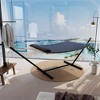 Instant-Setup 2-Person Hammock with Steel Stand – Portable Outdoor Hammock for Camping, (Deep Gray & Black Stripe) - 4 of 4