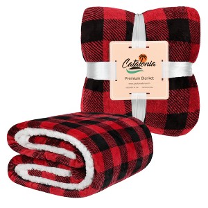 Velvety Fleece Queen Size Blanket Throw, Soft Fuzzy Fluffy Cozy Fleece Couch Bed Throw, Caring Gift Woman Men - Catalonia - 1 of 4