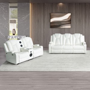 Home Imports Emporium Sofa Set Reclining Home Theater Seating Set with LED Lighting - 1 of 4