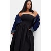 Women's Plus Size Alina Maxi Dress - black | CITY CHIC - 3 of 4