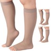 Absolute Support Women’s Sheer Open Toe 20–30mmHg Graduated Compression Socks, Knee High, 3-Pack – Medical Support, Circulation, A215-3 - 4 of 4
