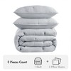 AENKYO All-Season Cotton Gauze Quilt, King 3-Piece Embroidered Crinkled Bedding, Lightweight Collection，comforter set - 3 of 4