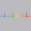Adult Design By Humans Rainbow Pride Heartbeat By Luckyst Tank Top - 2 of 2