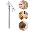 Unique Bargains Hair Chopstick Black White 1 Pc - 3 of 4