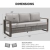Buenhomino Patio Couch with High Back, 75" 3 Seats Outdoor Sofa, All Weather PE Wicker Couch with 4-inch Cushion for Porch, Backyard, Balcony, Deck - 4 of 4