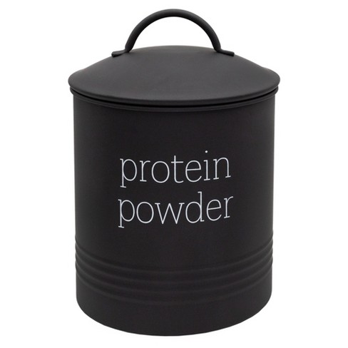 Auldhome Design-2.5qt Enamelware Protein Powder Canister Black