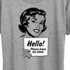 Women's - Instant Message - Vintage Please Leave Me Alone Short Sleeve Graphic T-Shirt - 2 of 4