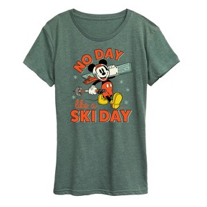 Women's - Disney - No Day Like A Ski Day Short Sleeve Graphic T-Shirt - 1 of 4