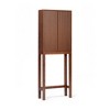 Tremolo Modern Boho Over Toilet Storage Cabinet with Solid Wood & Contemporary Fluted Fronts - Teamson Home - 2 of 4