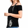 Women's Tania One-Shoulder Studded Tee - OLYSS - 2 of 4