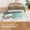 RealRooms DreamSaver Set Platform Bed Frame + Mattress Included.  Twin Size Platform Bed and 6-Inch Mattress Set - 4 of 4