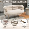 NicBex Upholstered Loveseat Sofa Modern 2 Seater Sofas with Curved Backrest and Metal Legs Suitable for Small Space,Living Room,Office - 4 of 4