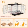 Artloge Heavy Duty Metal Pet Kennel Cage Durable Dog Crate Wooden Tabletop End Side Table with Removable Tray & 3 Lockable Doors for Dogs Furniture - 2 of 4