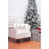 C&F Home 12" x 24" Golden Greenery White Christmas Cotton Embroidered Accent Throw Pillow - 3 of 3