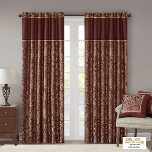 DSVIMOY Curtain Panels, 2pcs Jacquard Curtain Panel Pair for Living Room, Bedroom, Multicolor, 108"*50"*0.13" - 1 of 4
