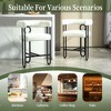 Resenkos Counter Bar Stools, Counter Stool,House Hold Bar Stools Set of 2, Modern Bar Stool with Back, Black Metal Frames(Beige Chenille) - 2 of 4
