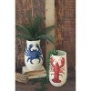 Ceramic Crab Shaped Vase – 12" Tall Nautical Accent by Kalalou - 2 of 3