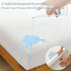 Aoibox Queen Size Bamboo Rayon Mattress Protector Zippered 100 Waterproof Cooling Soft Noiseless Removable Cover - 2 of 4