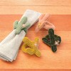 Slickblue Fun Handmade Cactus Napkin Rings - Set of Four Felt Rings, 3 Inches Long, Vibrant Decor - 2 of 3
