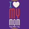 Women's Design By Humans Mother's Day I Love My Mom By tmsarts Racerback Tank Top - 2 of 2