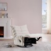 Modern Swivel Lazy Chair with Side Pockets, Leisure Upholstered Recliner - ModernLuxe - 4 of 4