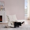 Modern Swivel Lazy Chair with Side Pockets, Leisure Upholstered Recliner - ModernLuxe - image 4 of 4