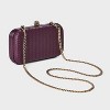 Woven Minaudiere Clutch Crossbody Bag - A New Day™ Dog Dark Red - 2 of 4