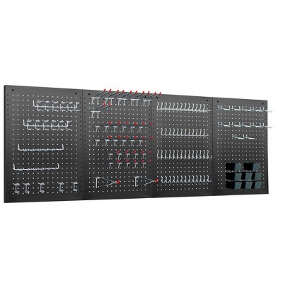 LUGO 128pc 24"x16" Pegboard Wall Organizer Kit