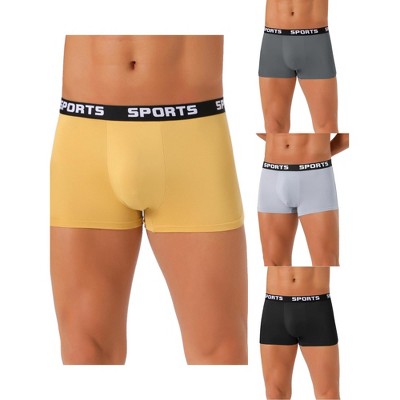 INSPIRE CHIC Men's 4 Pack Lightweight Short Leg Stretch Boxer Briefs