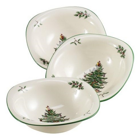 Ceramic Christmas Snack Bowls - Set of 3