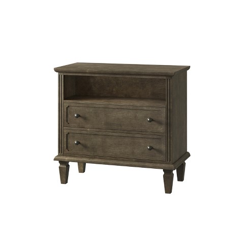 Davide 2 - Drawer Solid Wood Nightstand Transitional Nightstand|KARAT HOME - image 1 of 4