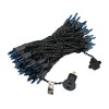 Novelty Lights 100 Light Incandescent Mini Christmas String Lights Black Wire 50 Feet - 3 of 4