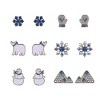 Hallmark 6-Pair Holiday Earring Set - Festive Studs for Every Celebration - 2 of 4