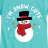 Girls' - Instant Message - I'm Snow Cute Christmas Fitted Short Sleeve Graphic T-Shirt - 2 of 4