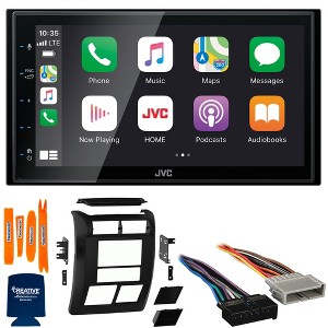 JVC KW-M560BT 6.8" CarPlay Media Receiver Bundle Jeep Wrangler 97-02 - 1 of 4
