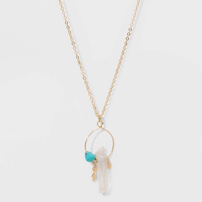 turquoise crystal necklace