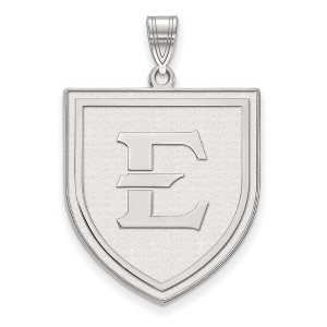 Black Bow Jewelry 10k White Gold East Tennessee State Buccaneers NCAA Extra Large Pendant - 1 of 4