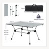 Tangkula Folding Camping Table Collapsible Aluminum Roll Up Beach Table with Carrying Bag 4-Level Adjustable Height Dark/Silver - 4 of 4