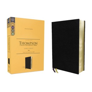 Kjv, Thompson Chain-Reference Bible, Large Print, Bonded Leather, Black, Red Letter, Comfort Print - by  Zondervan (Leather Bound) - 1 of 1